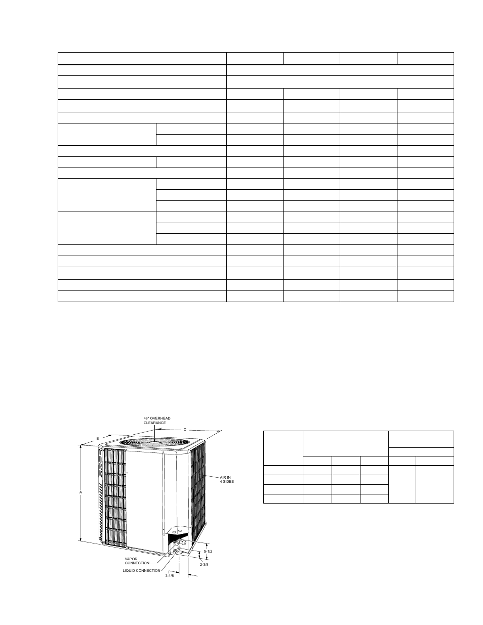 Physical and electrical data | York E4TS030 THRU 060 User Manual | Page 3 / 24