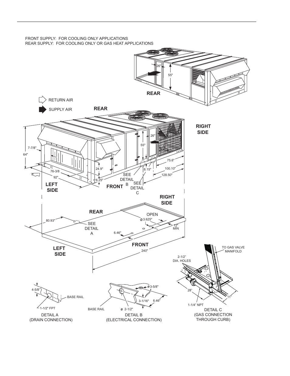 Figure 32 - end return, front & rear supply, 32 end return, front & rear supply | York Y33 User Manual | Page 84 / 96