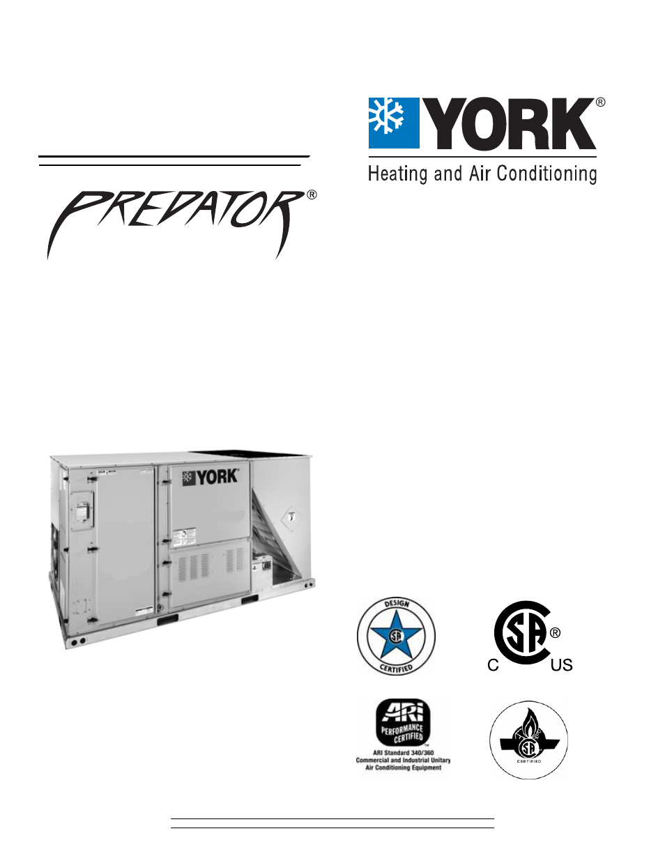 York PREDATOR 90 User Manual | 48 pages