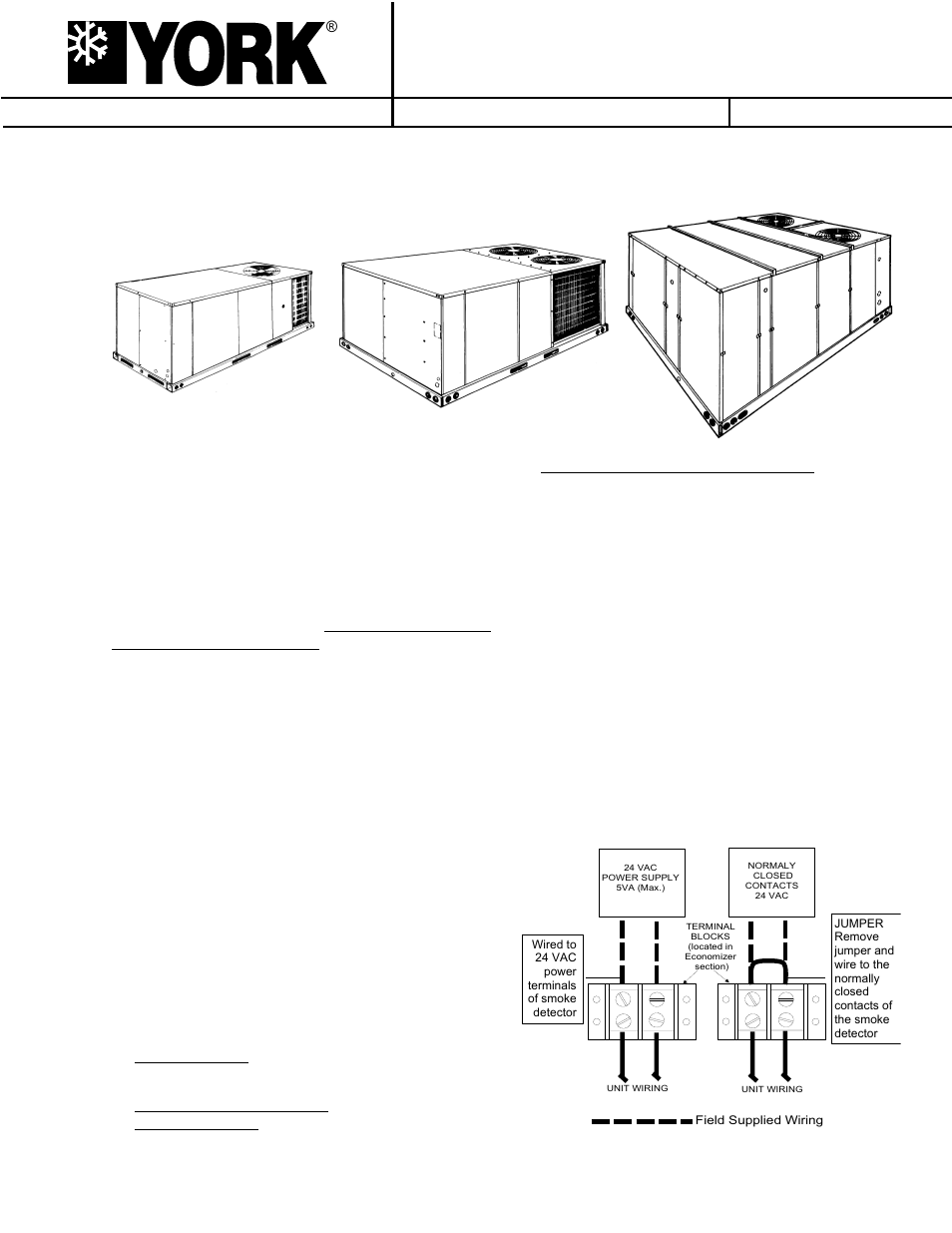 York SUNLINE DHG 180 User Manual | 2 pages