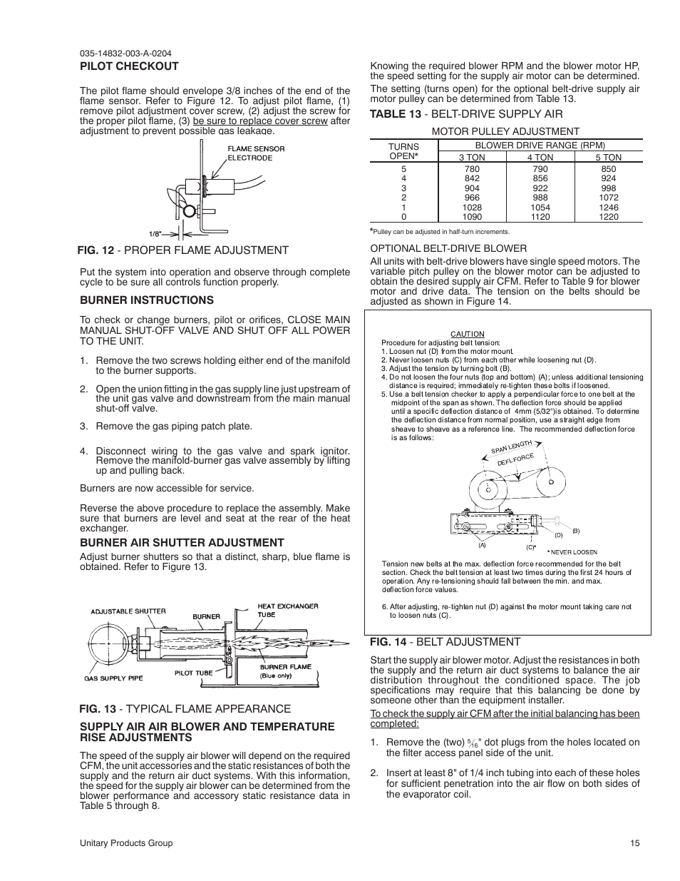 York SUNLINE PLUS D2EG 048 User Manual | Page 15 / 20