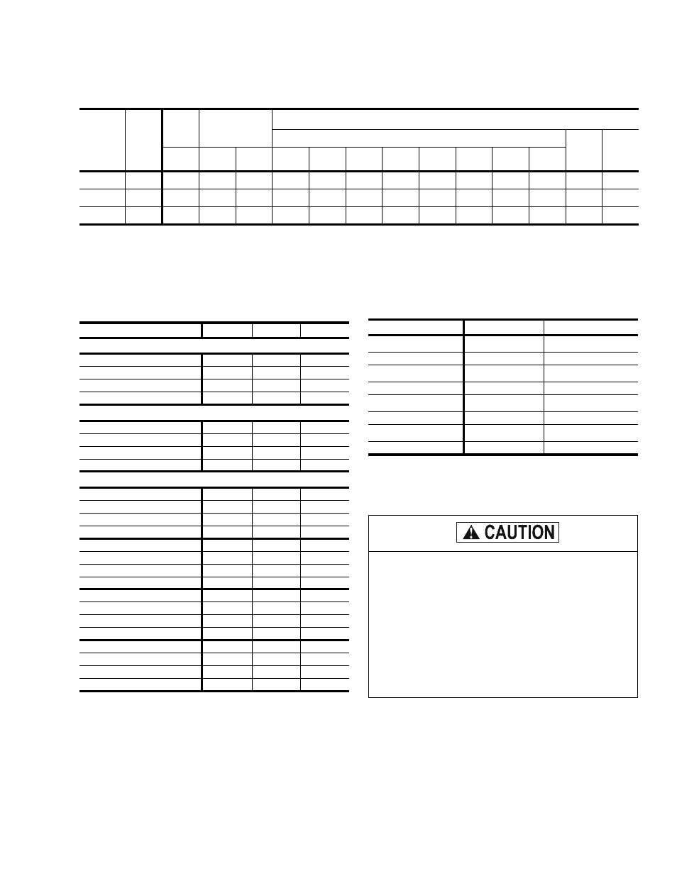 Table 1: sound power rating, Table 2: capacity ratings - (ari 360), Table 3: gas heat ratiings | Sound power rating, Capacity ratings - (ari 360), Gas heat ratiings | York DJ 300 User Manual | Page 9 / 40