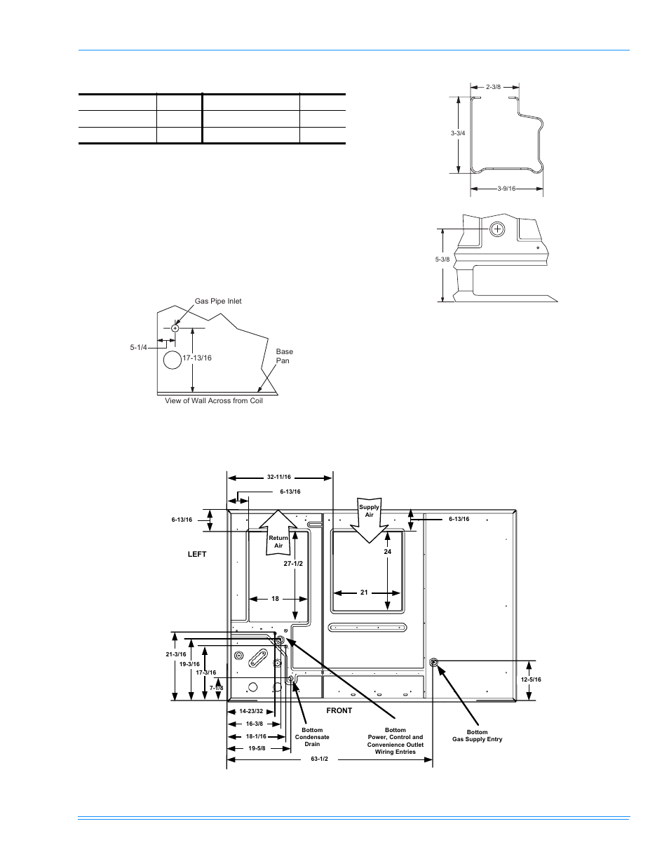 Table 6: unit clearances, Detail a, Detail b | York PREDATOR DR120 User Manual | Page 15 / 72