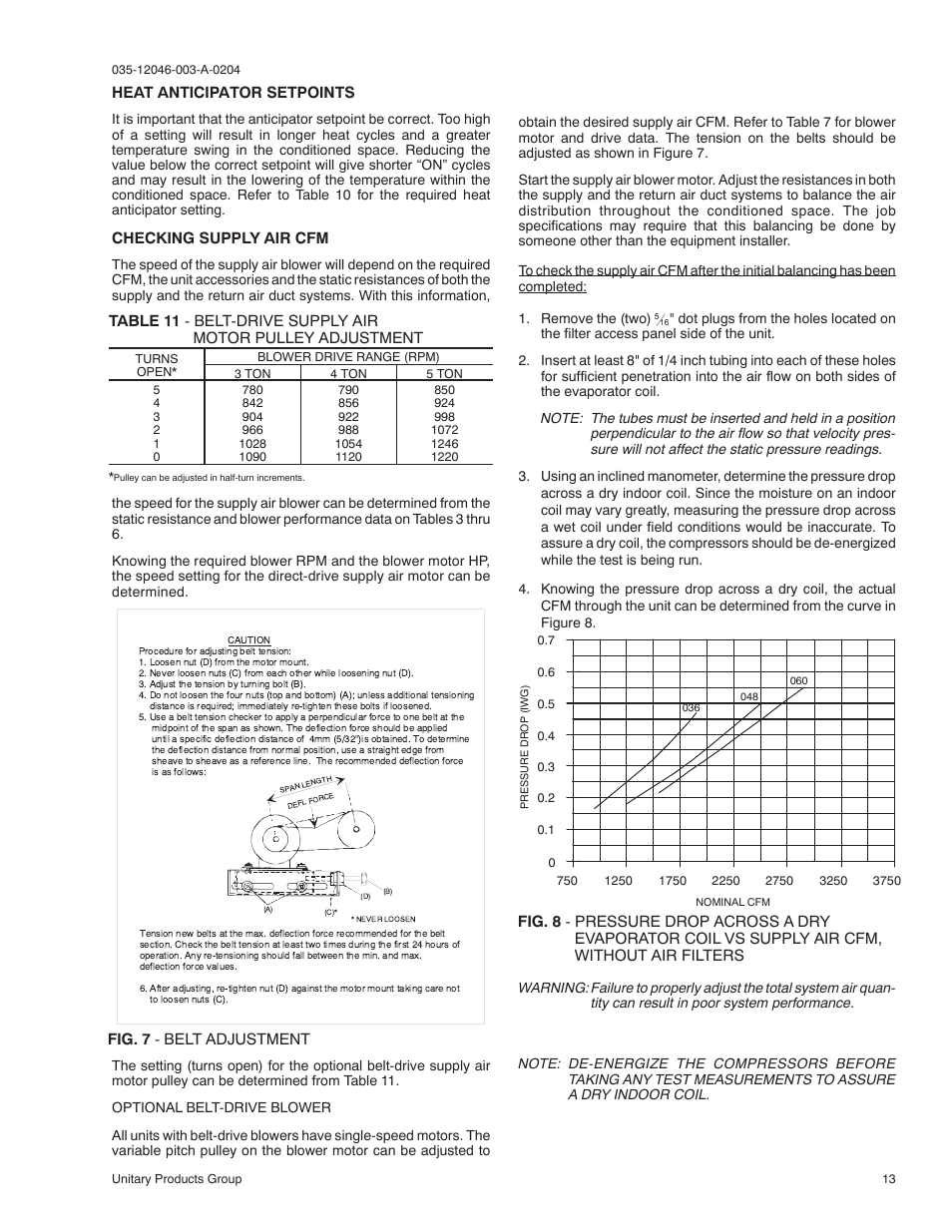 York SUNLINE 2000 D1EE 048 User Manual | Page 13 / 16