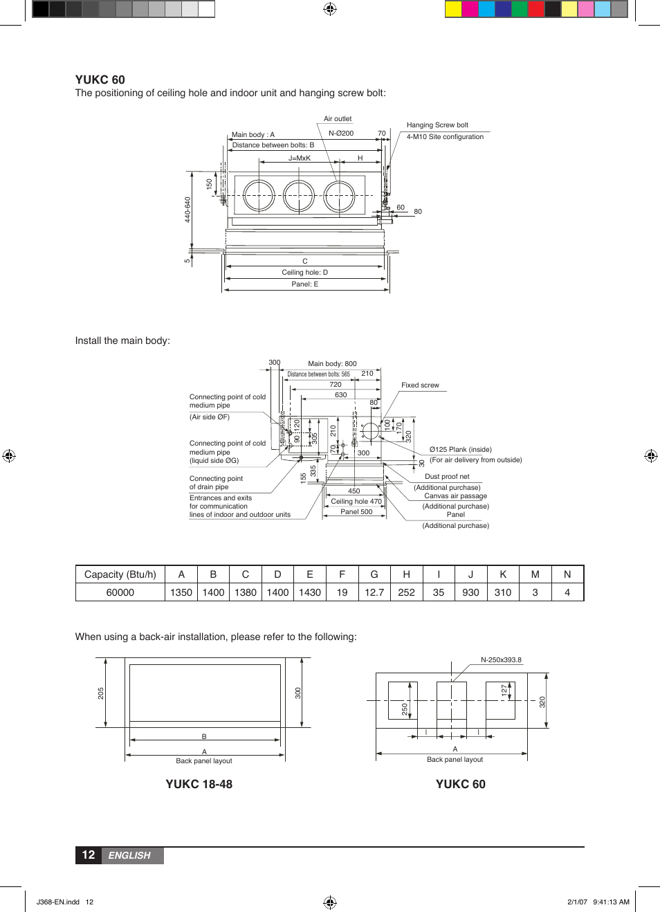 Yukc 60 | York YUHC 18-60 User Manual | Page 12 / 23