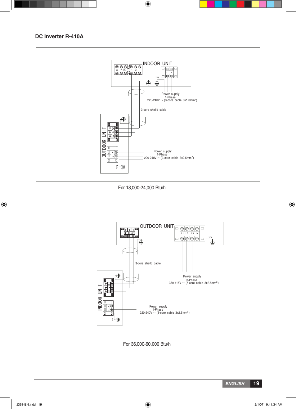 Dc inverter r-410a, Indoor unit, Outdoor unit | York YUHC 18-60 User Manual | Page 19 / 23