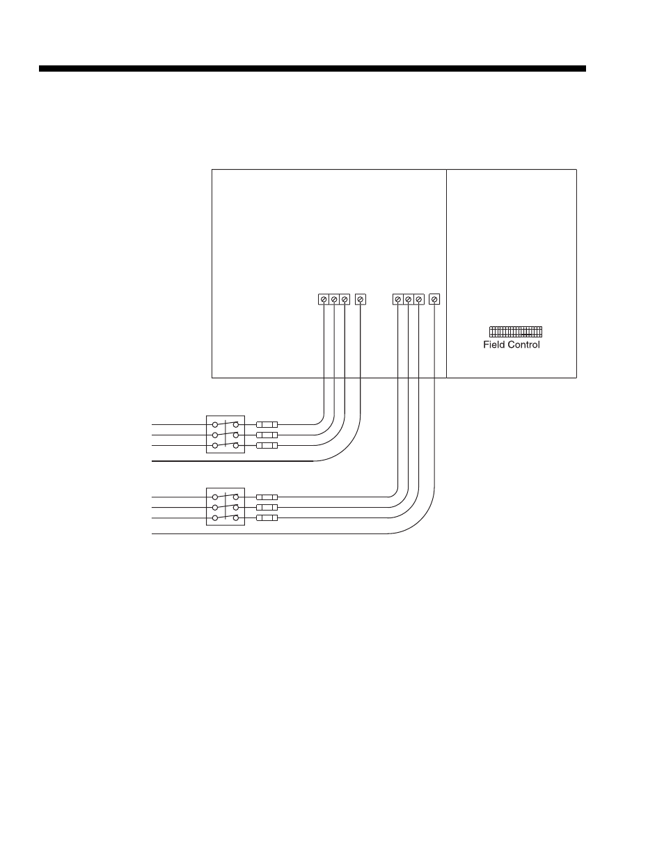 Fig. 3 – dual-point power supply wiring, Power wiring, Continued) | Dual-point power supply wiring, Field power supply #2 field power supply #1, Control side, Power side, Electrical / controls box | York ECO R-22 User Manual | Page 62 / 76