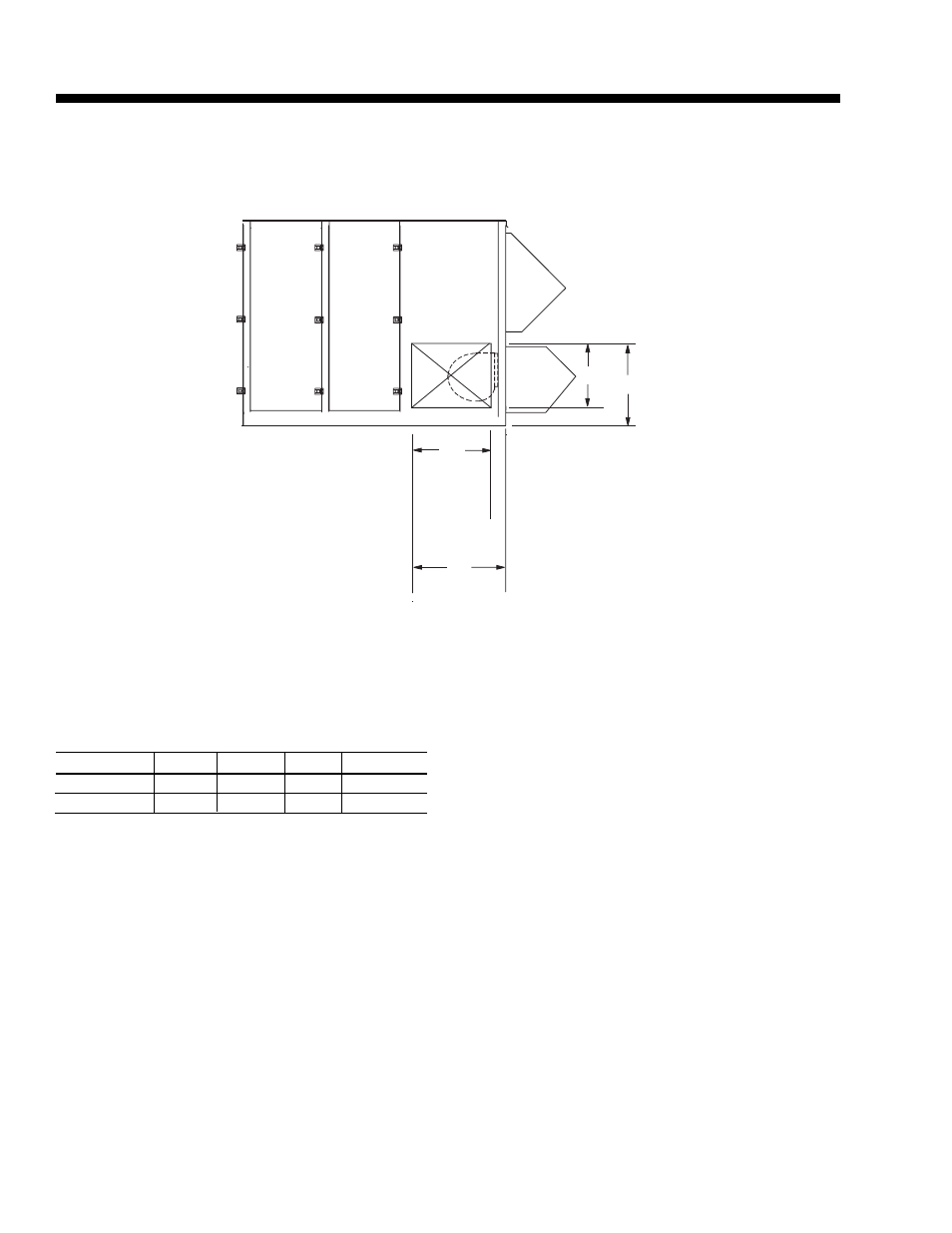Table 33 – optional side return (cm), General arrangement drawing, 95 ton models (only) | York ECO R-22 User Manual | Page 68 / 76