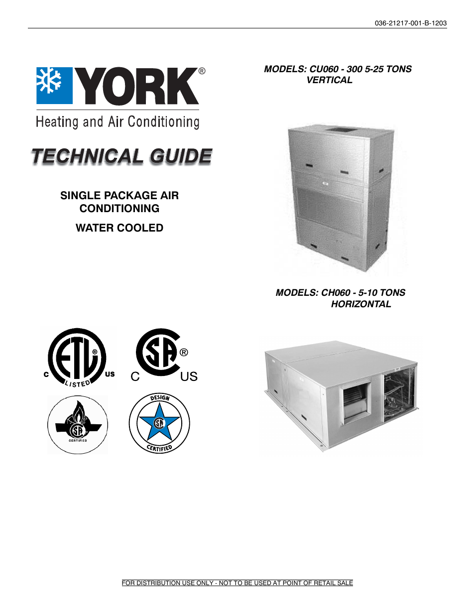 York SINGLE PACKAGE AIR CONDITIONING CH060 User Manual | 28 pages