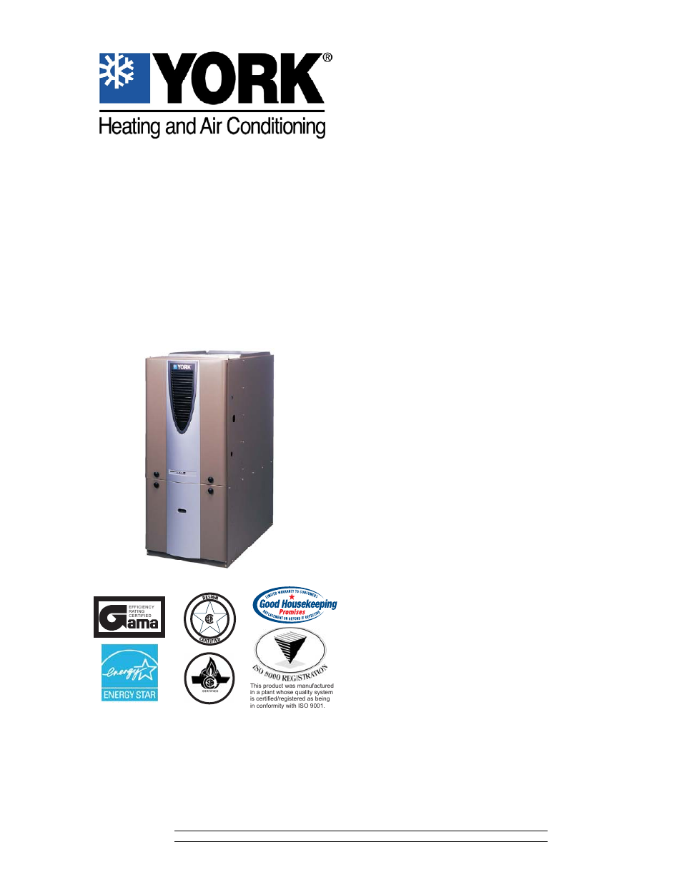 York PV9 User Manual | 8 pages