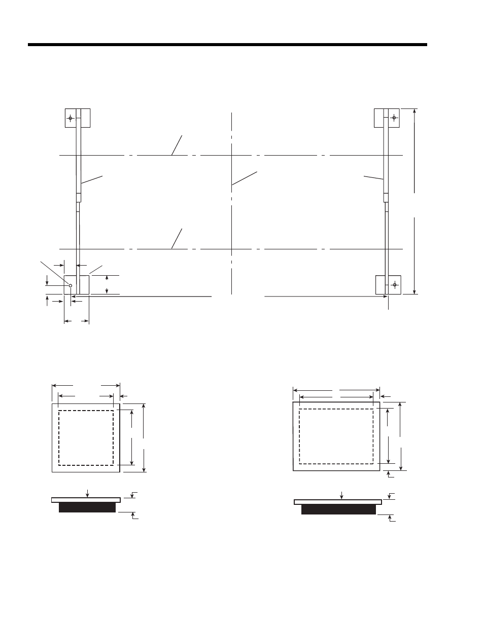 Dimensions (in.) – floor layout, Neoprene isolators | York YR User Manual | Page 32 / 40