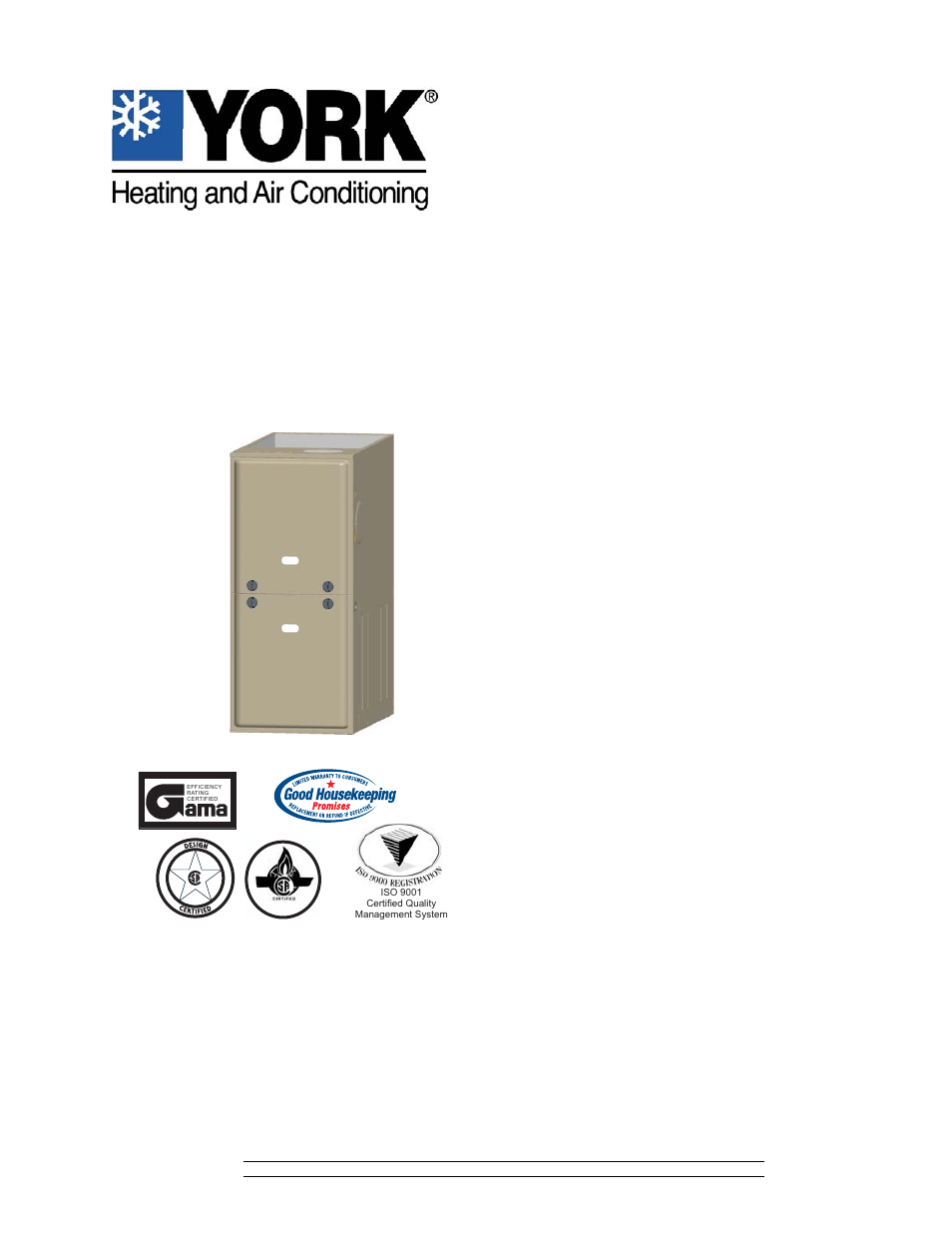 York TG8S User Manual | 6 pages