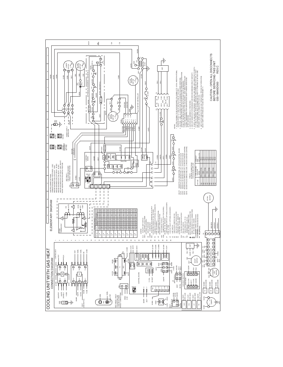 Cooling unit with gas heat, 26 unitary products group, Connection diagram elementary diagram | York CHAMPION PLUS DNP024 User Manual | Page 26 / 32