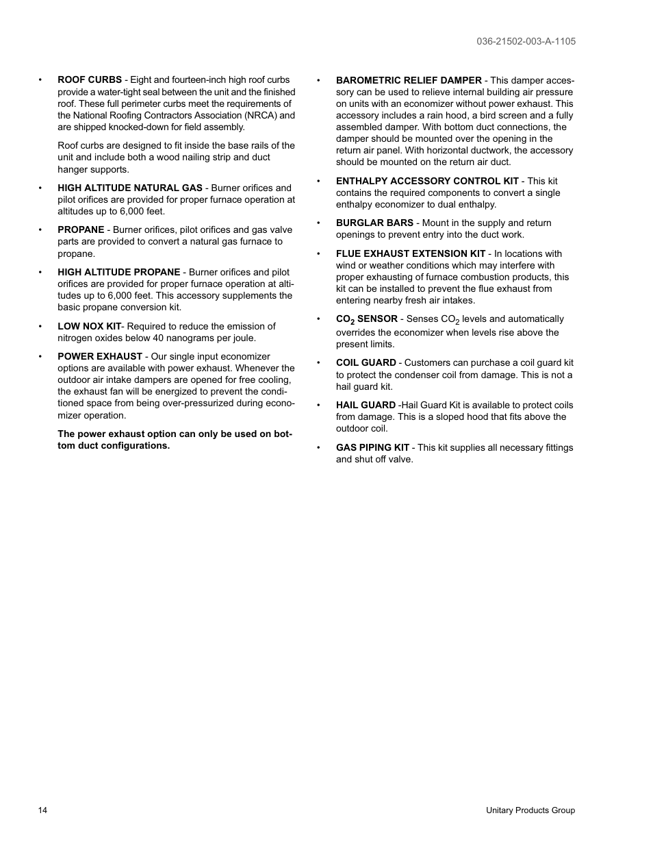York SUNLINE 2000 DM 036 User Manual | Page 14 / 44