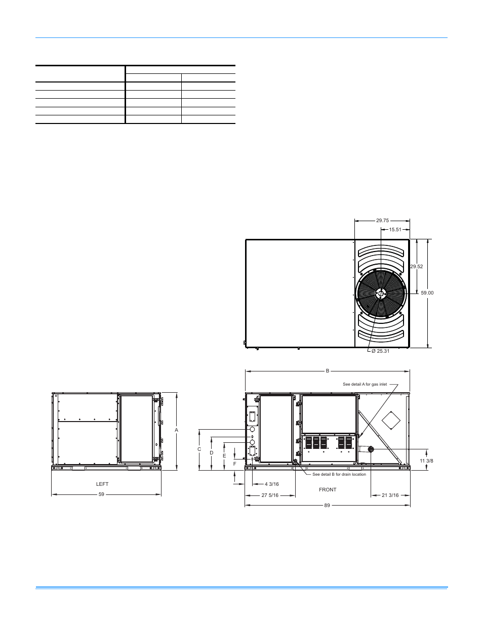 Zh/zj037-150 unit accessory weights, Zh/zj037-150 unit dimensions, Zh037-061 and zj037 | York PREDATOR R-410A User Manual | Page 123 / 135