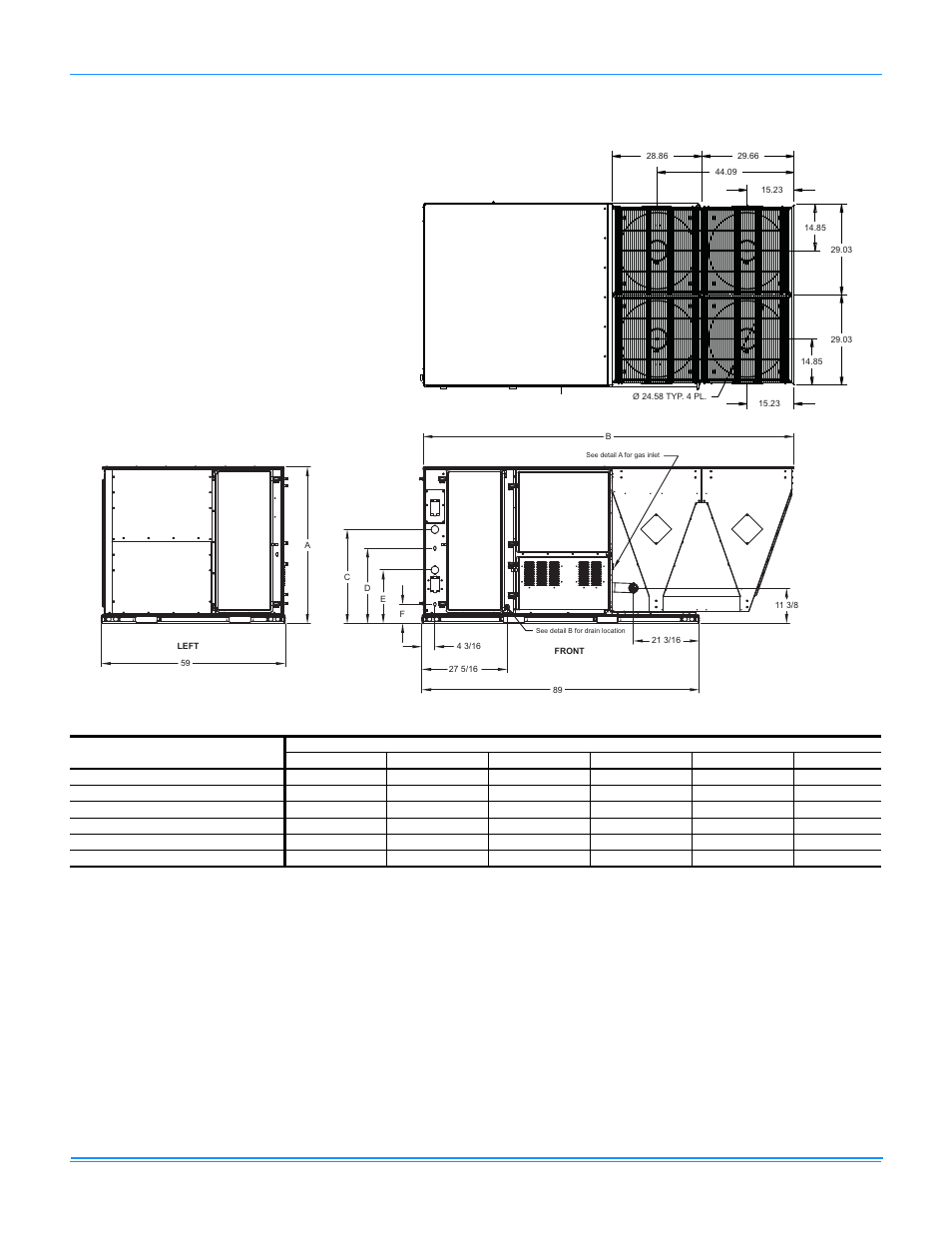 Zj150, Zh/zj037-150 unit physical dimensions | York PREDATOR R-410A User Manual | Page 126 / 135
