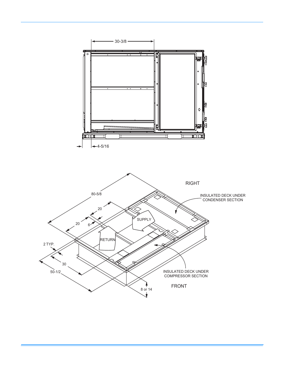 Zh/zj037-150 unit left duct opening, Zh/zj037-150 unit accessory dimensions, Zh/zj037-150 roof curb | York PREDATOR R-410A User Manual | Page 131 / 135