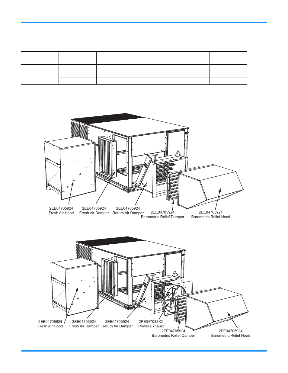 Economizer options, Factory installed downflow economizer | York PREDATOR R-410A User Manual | Page 133 / 135