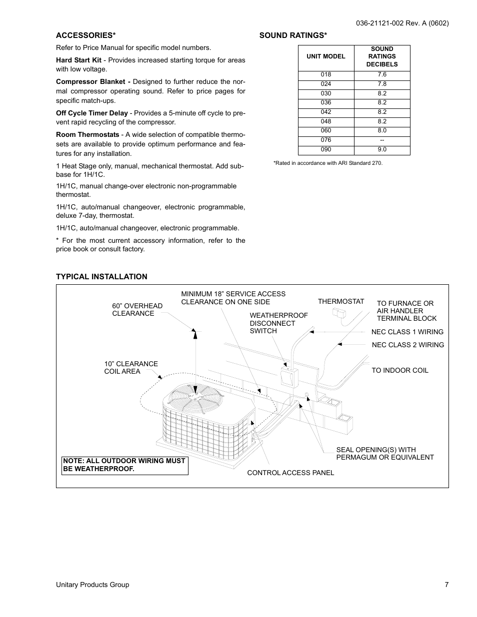 York H*RA036 THRU 090 User Manual | Page 7 / 20