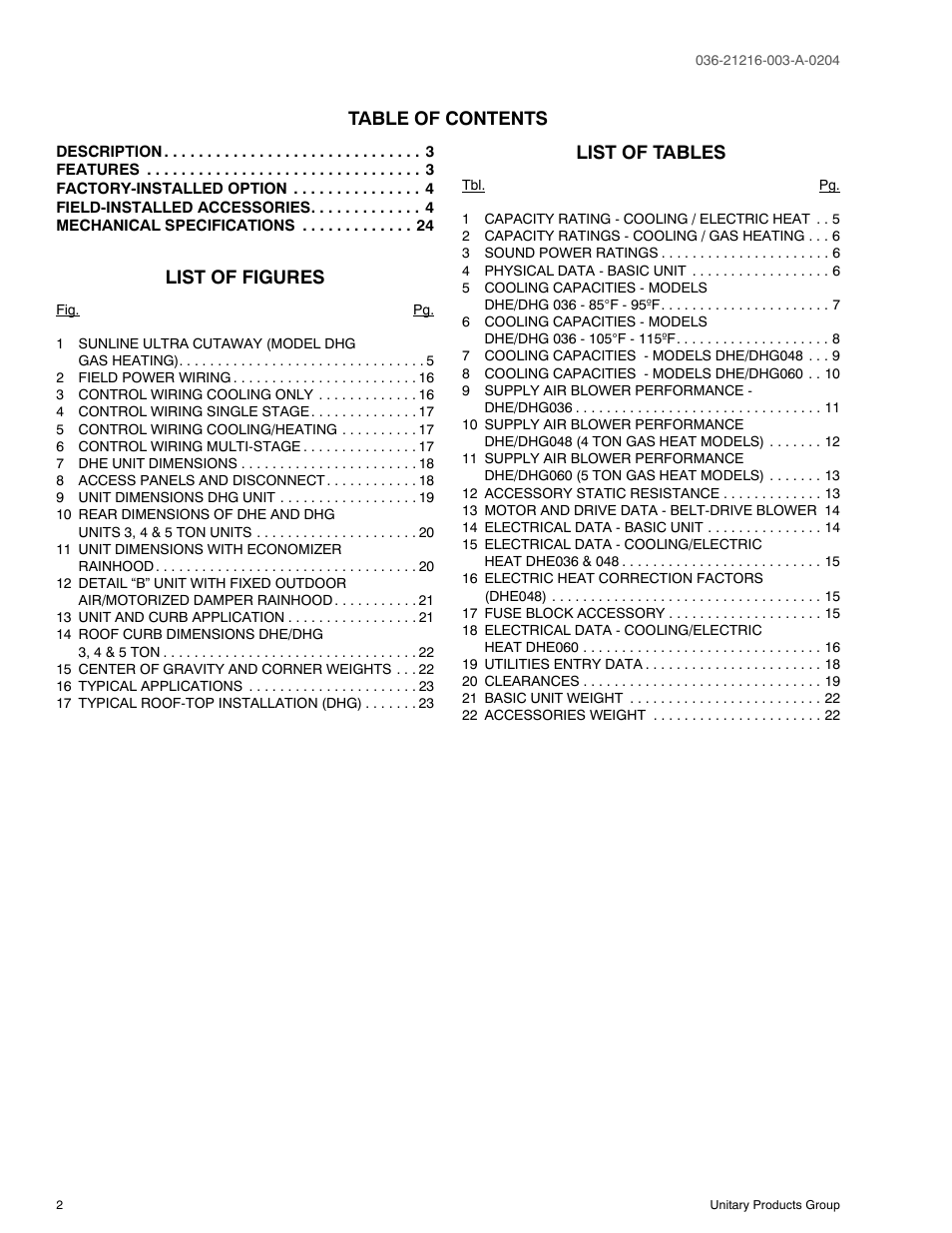 York D2HE/D2HG060 User Manual | Page 2 / 28