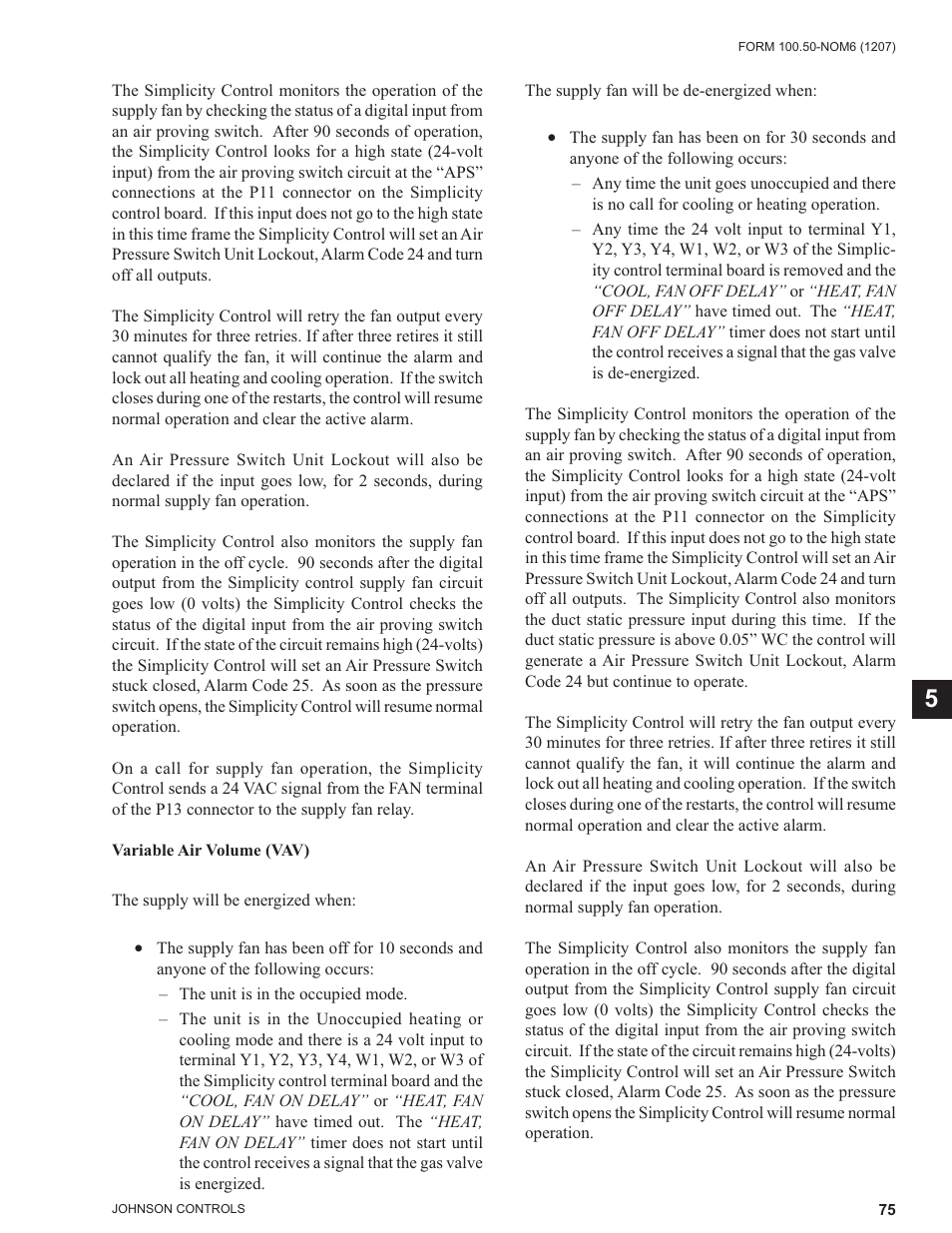 Variable air volume (vav) | York ECO2 YPAL 050 User Manual | Page 75 / 168