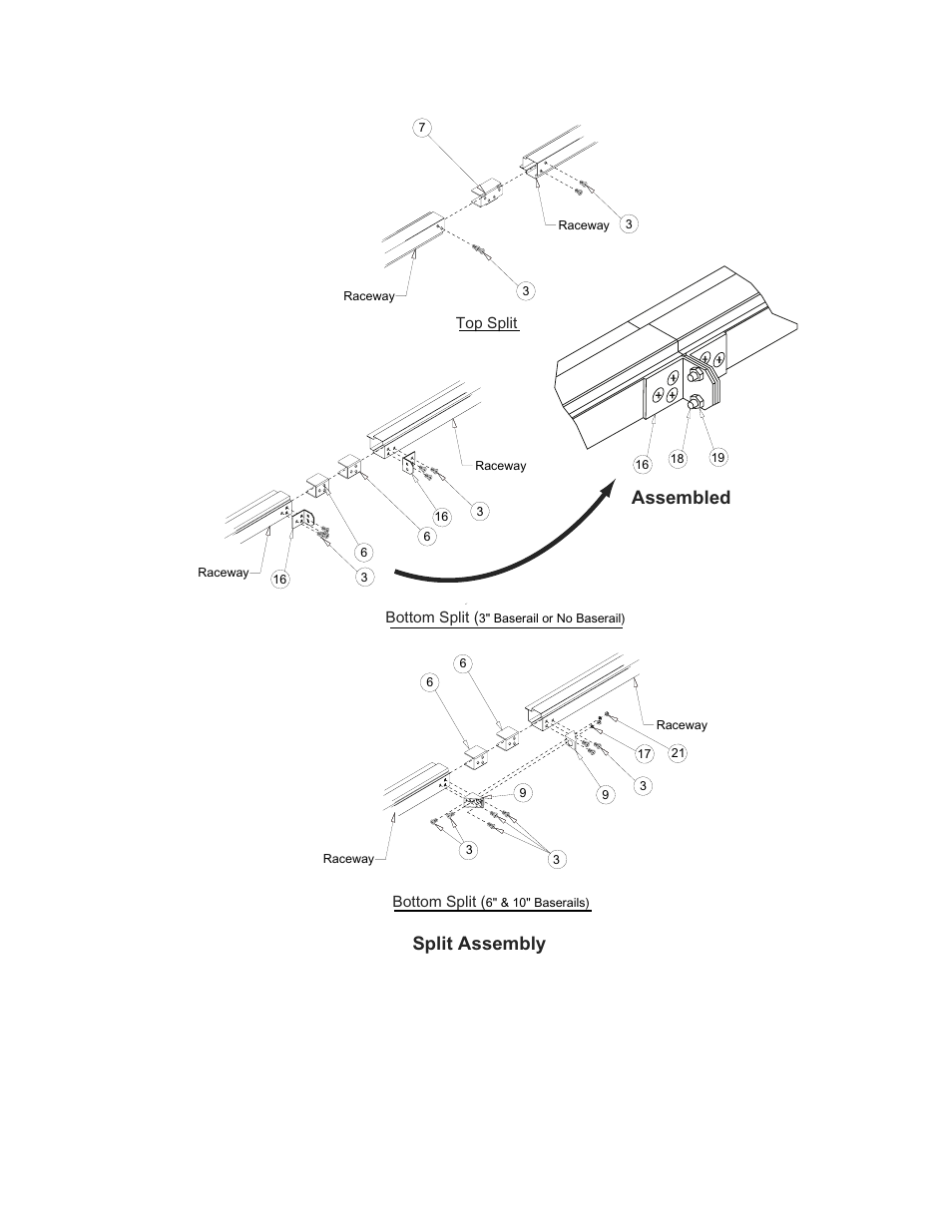 Split assembly, Assembled | York LDO9688 User Manual | Page 39 / 92
