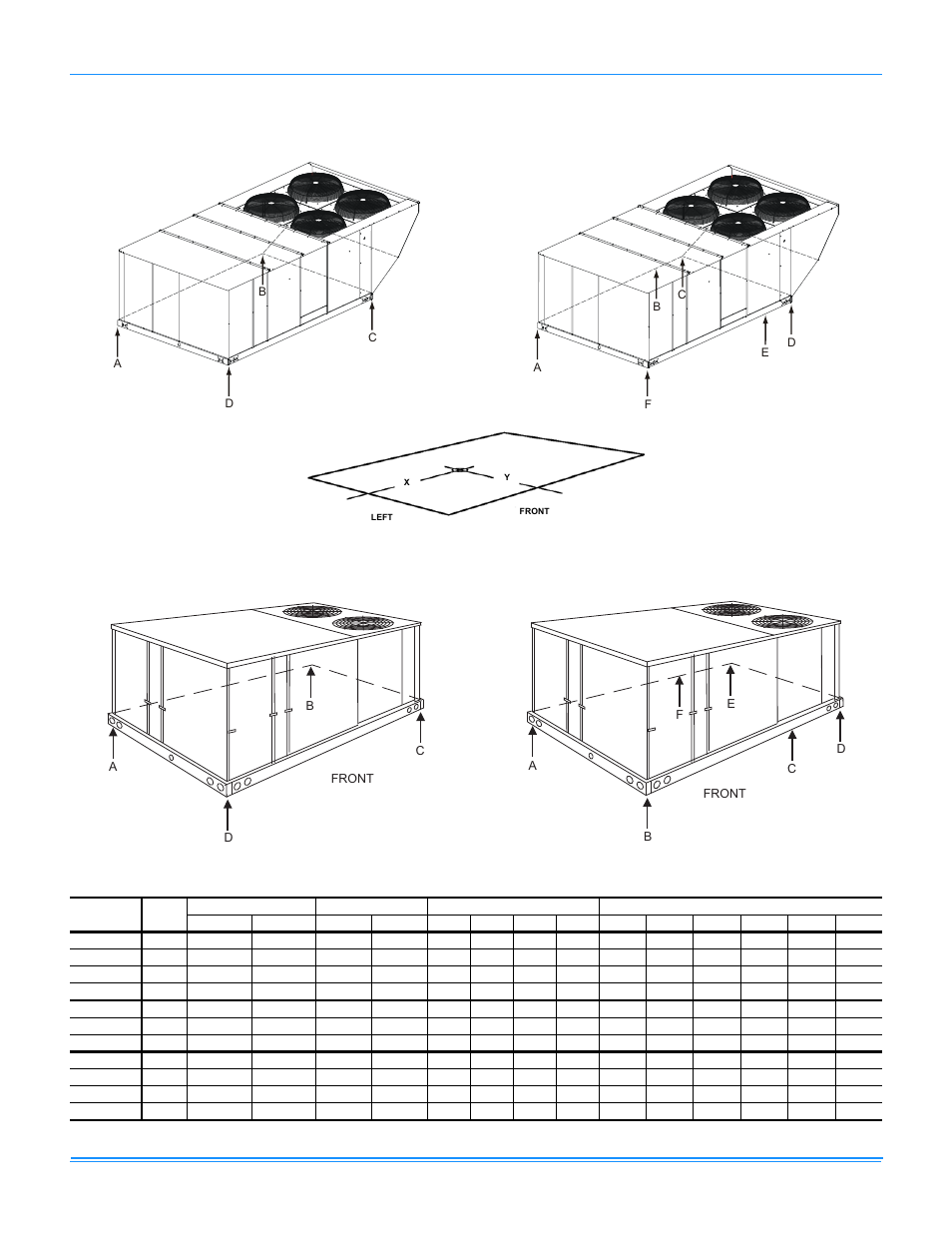 251934-ytg-j-0910 96-104, Weights and dimensions | York 251934-YTG-J-0910 User Manual | Page 96 / 104