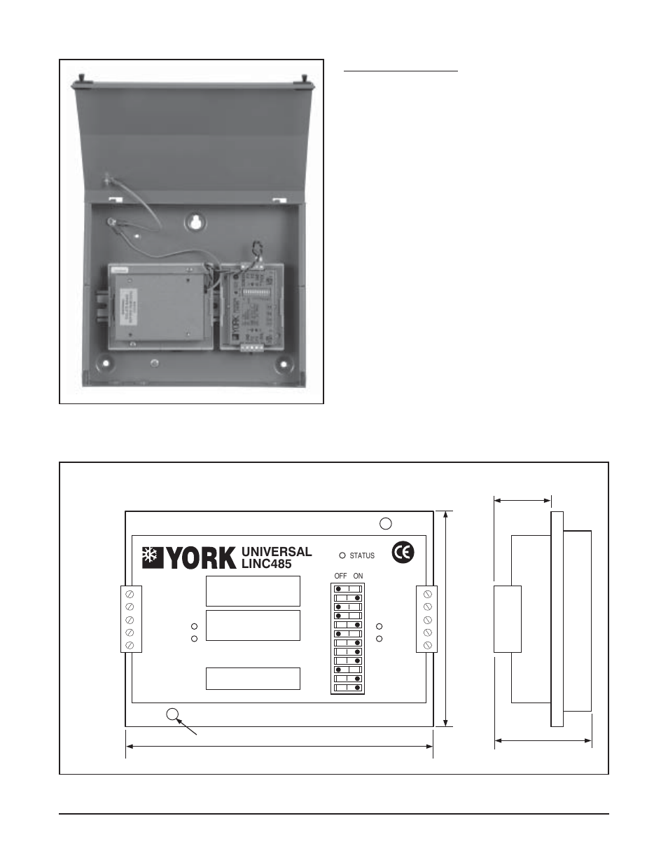 Universal linc485, 5 vdc power supply | York LINC485 User Manual | Page 3 / 4