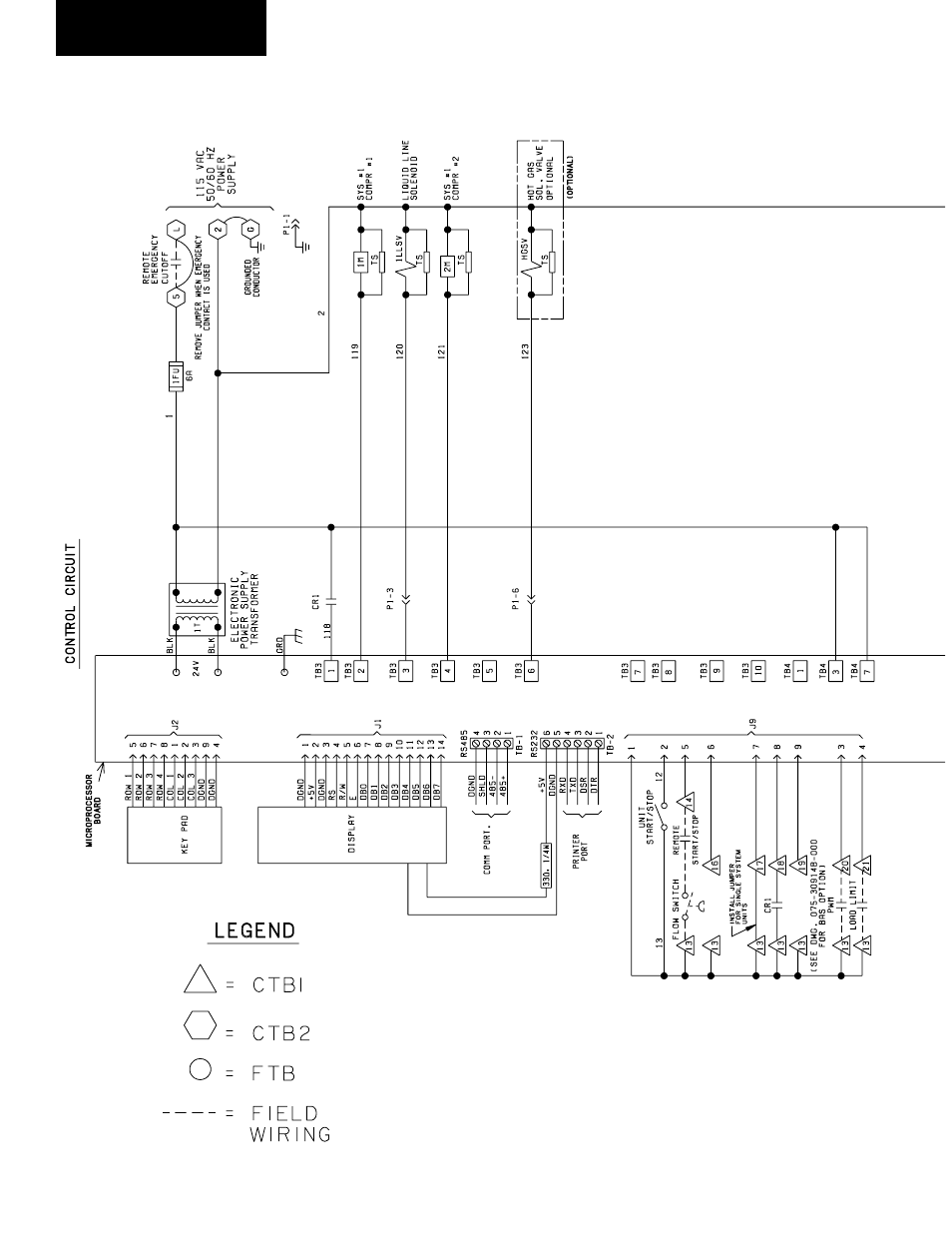 Elementary diagram ycal0014sc – ycal0030sc, Fig. 11 – elementary diagram | York YCAL0080SC User Manual | Page 112 / 136