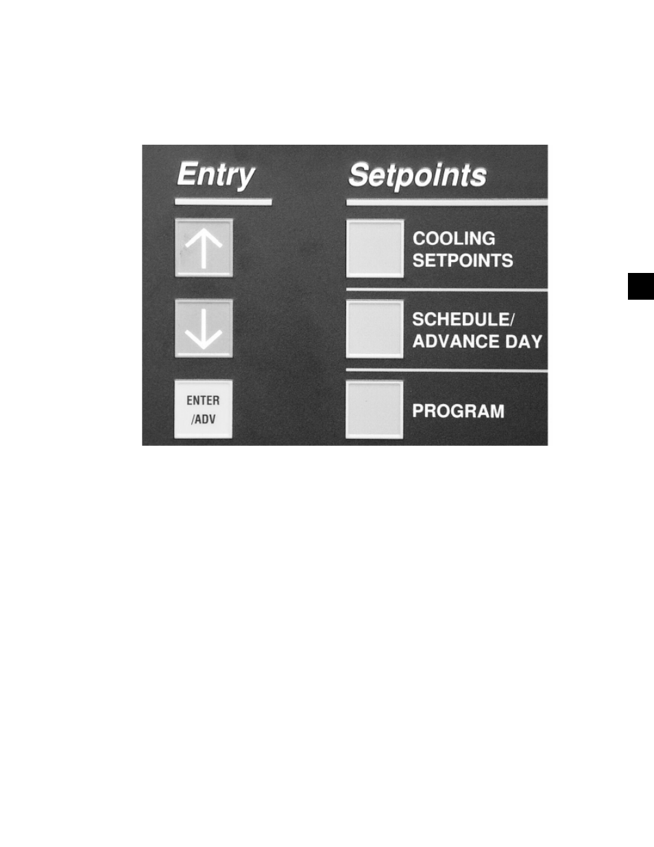 Entry” keys, Up and down arrow keys, Enter/adv key | York YCAL0080SC User Manual | Page 73 / 136