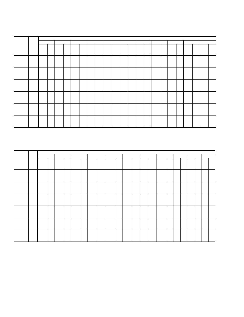 Table 10: side supply air blower performance, Table 11: bottom supply air blower performance | York AFFINITY 292443-XTG-B-0807 User Manual | Page 14 / 24