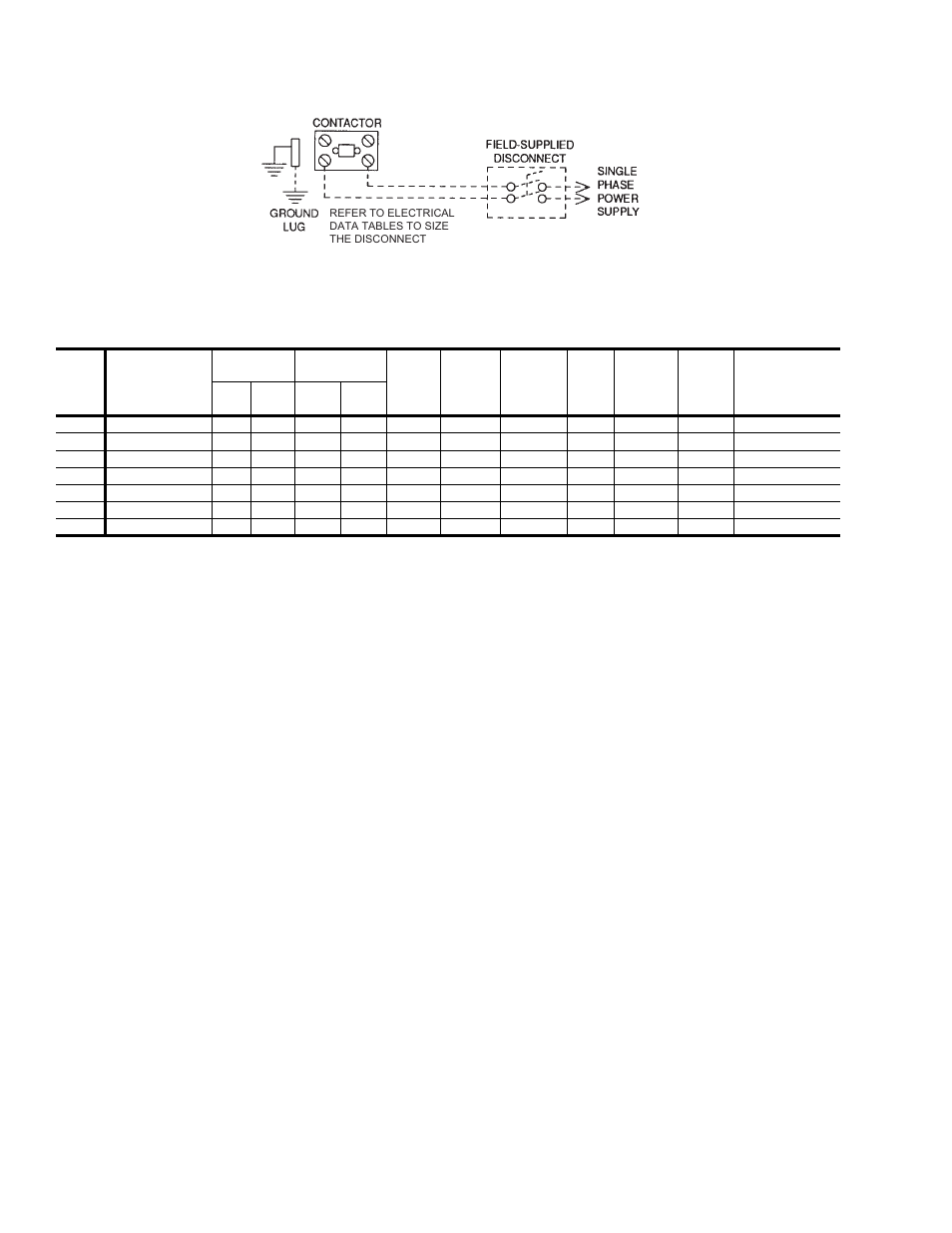 Figure 4 - typical field power wiring diagram, Table 14: electrical data | York AFFINITY 292443-XTG-B-0807 User Manual | Page 16 / 24