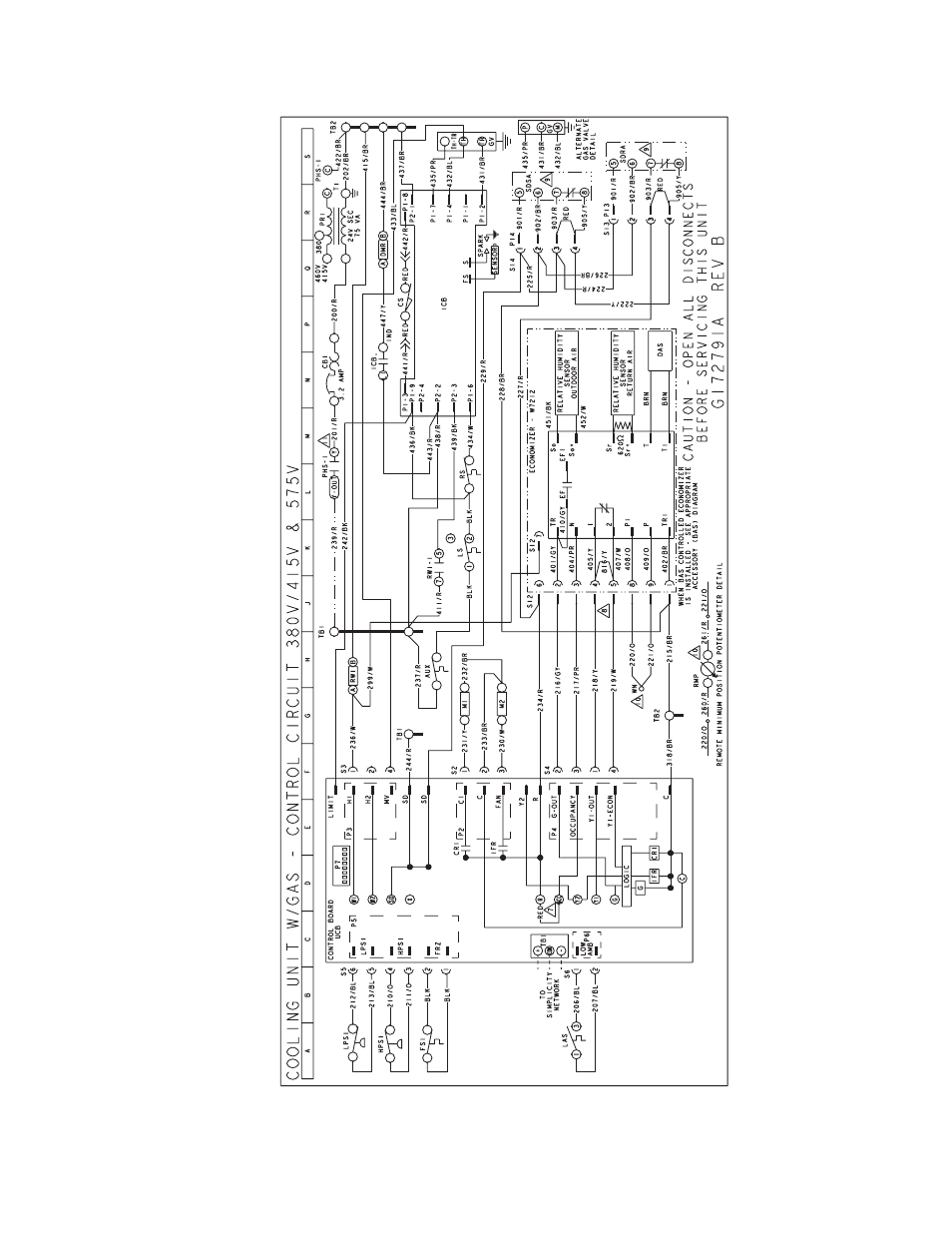 13 cooling unit with gas heat control circuit, 575 volt diagram | York 60 User Manual | Page 31 / 44