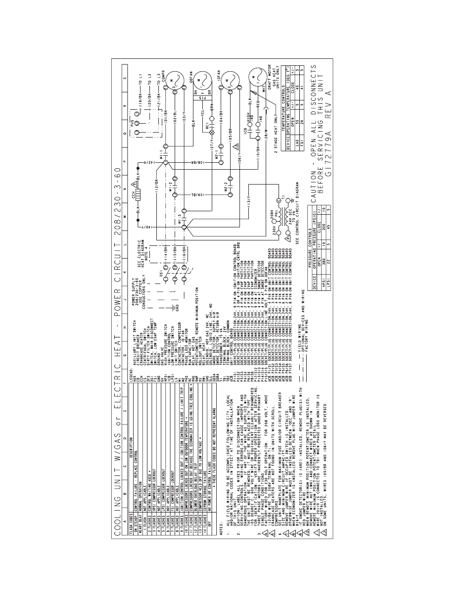 16 cooling unit power circuit 208/230-3-60 belt, Drive indoor blower diagram | York 60 User Manual | Page 34 / 44