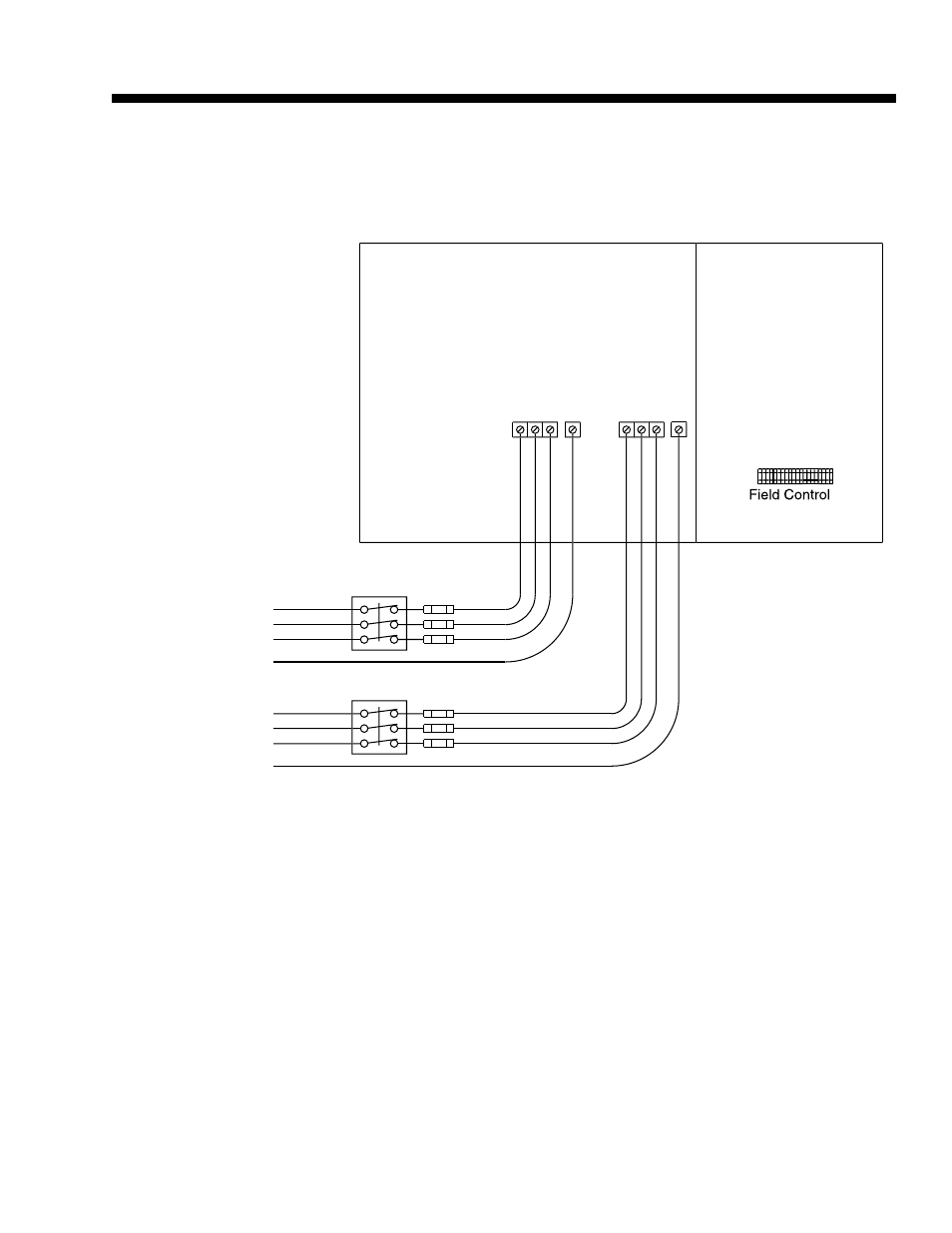 Dual-point power supply wiring, Fig. 4 – dual-point power supply wiring, Field power supply #2 field power supply #1 | Control side, Power side, Electrical / controls box, Tb2 tb1 | York ECO R-407C User Manual | Page 33 / 44