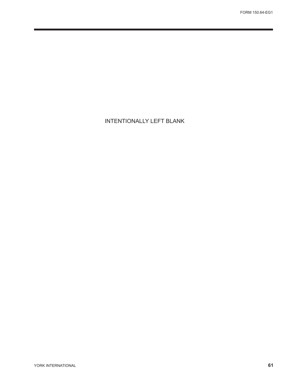 Intentionally left blank | York YCAL0041 User Manual | Page 61 / 80