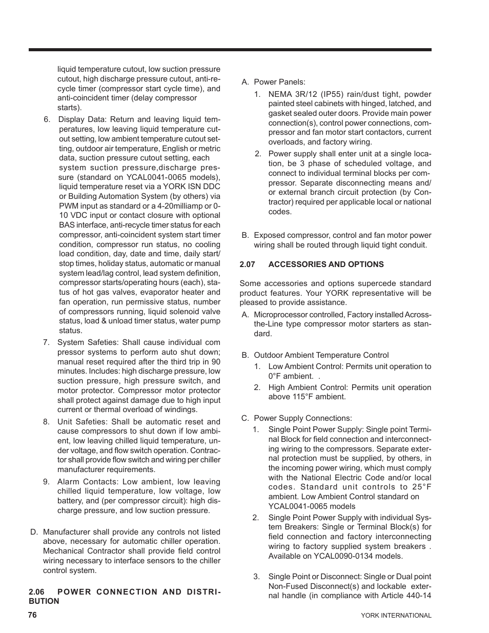York YCAL0041 User Manual | Page 76 / 80