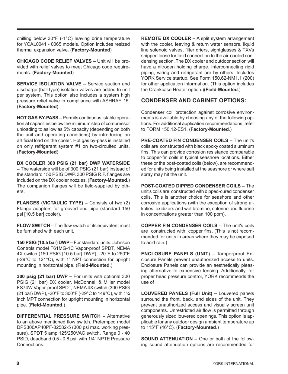 York YCAL0041 User Manual | Page 8 / 80