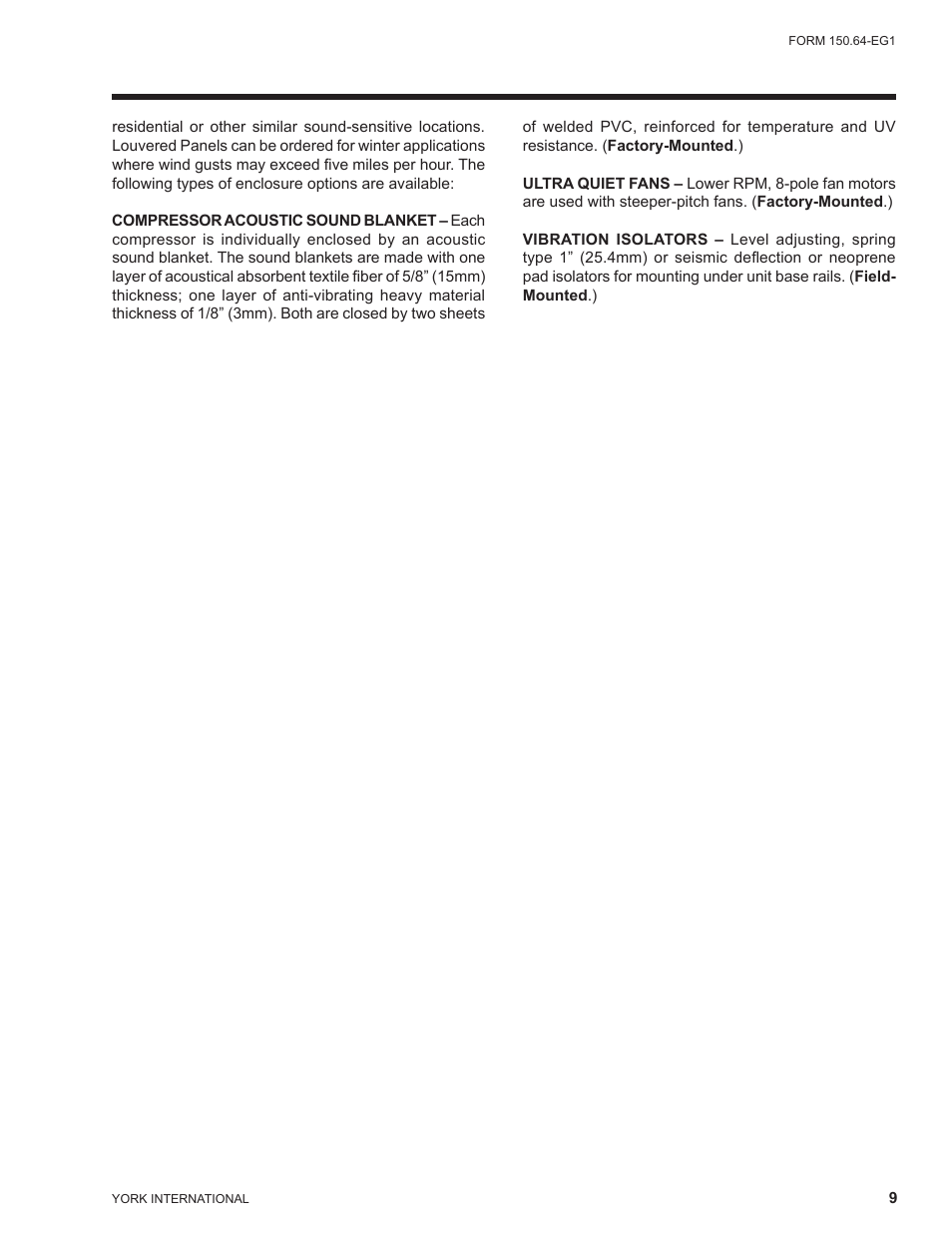 York YCAL0041 User Manual | Page 9 / 80