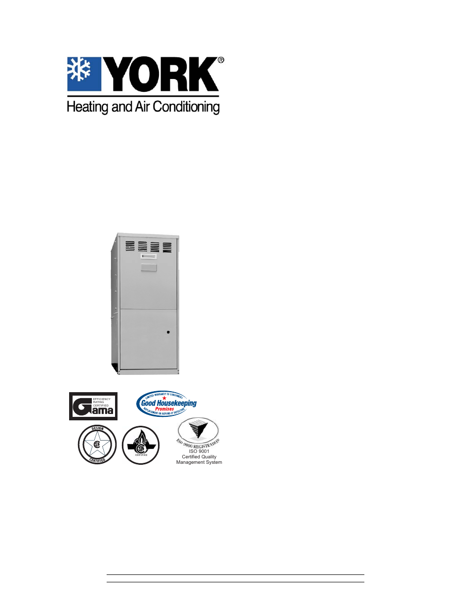 York GY8S*UH User Manual | 8 pages
