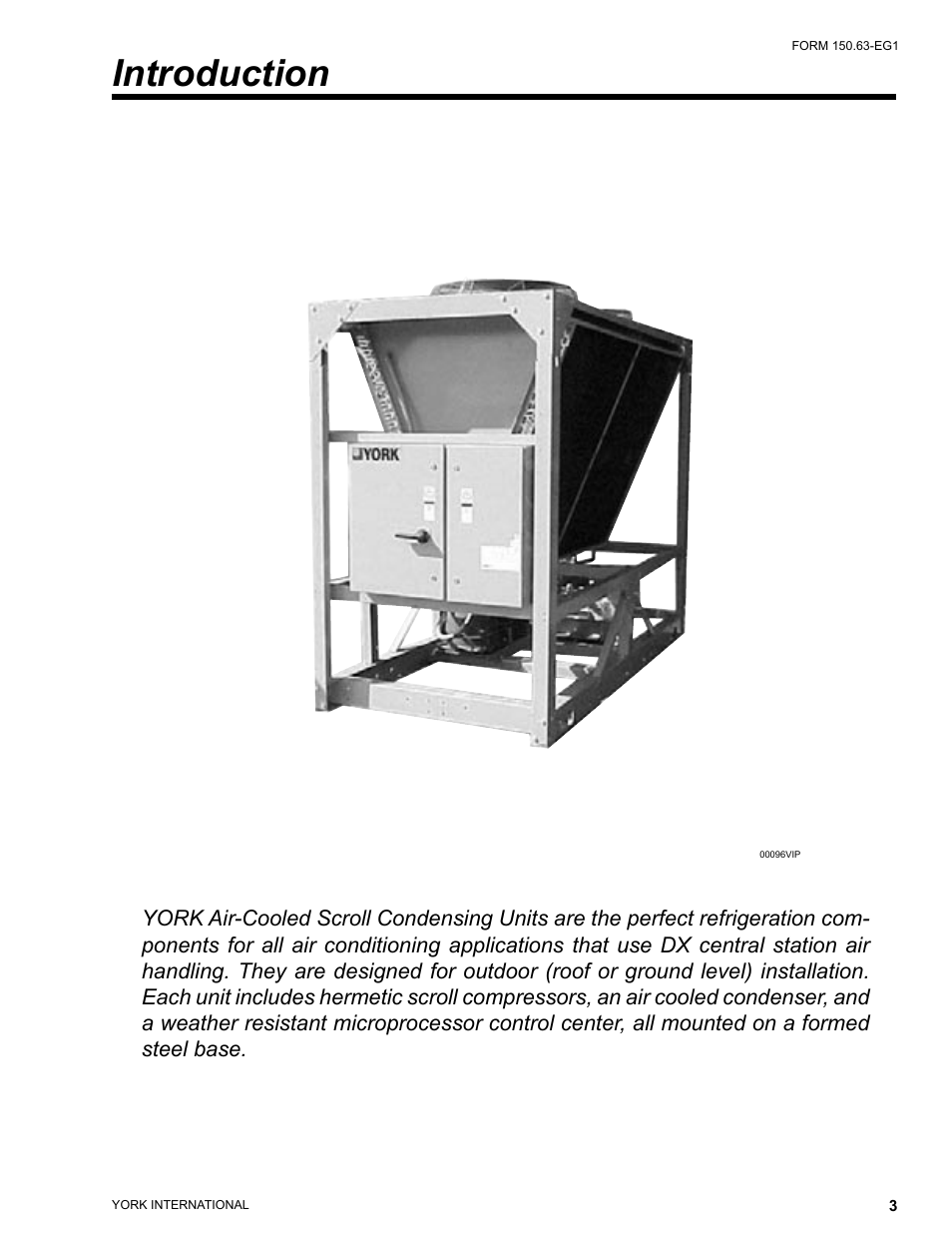 Introduction | York YCUL0016 User Manual | Page 3 / 124