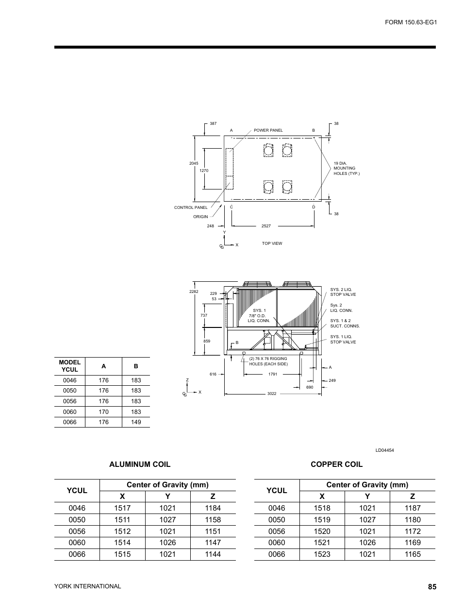 York YCUL0016 User Manual | Page 85 / 124