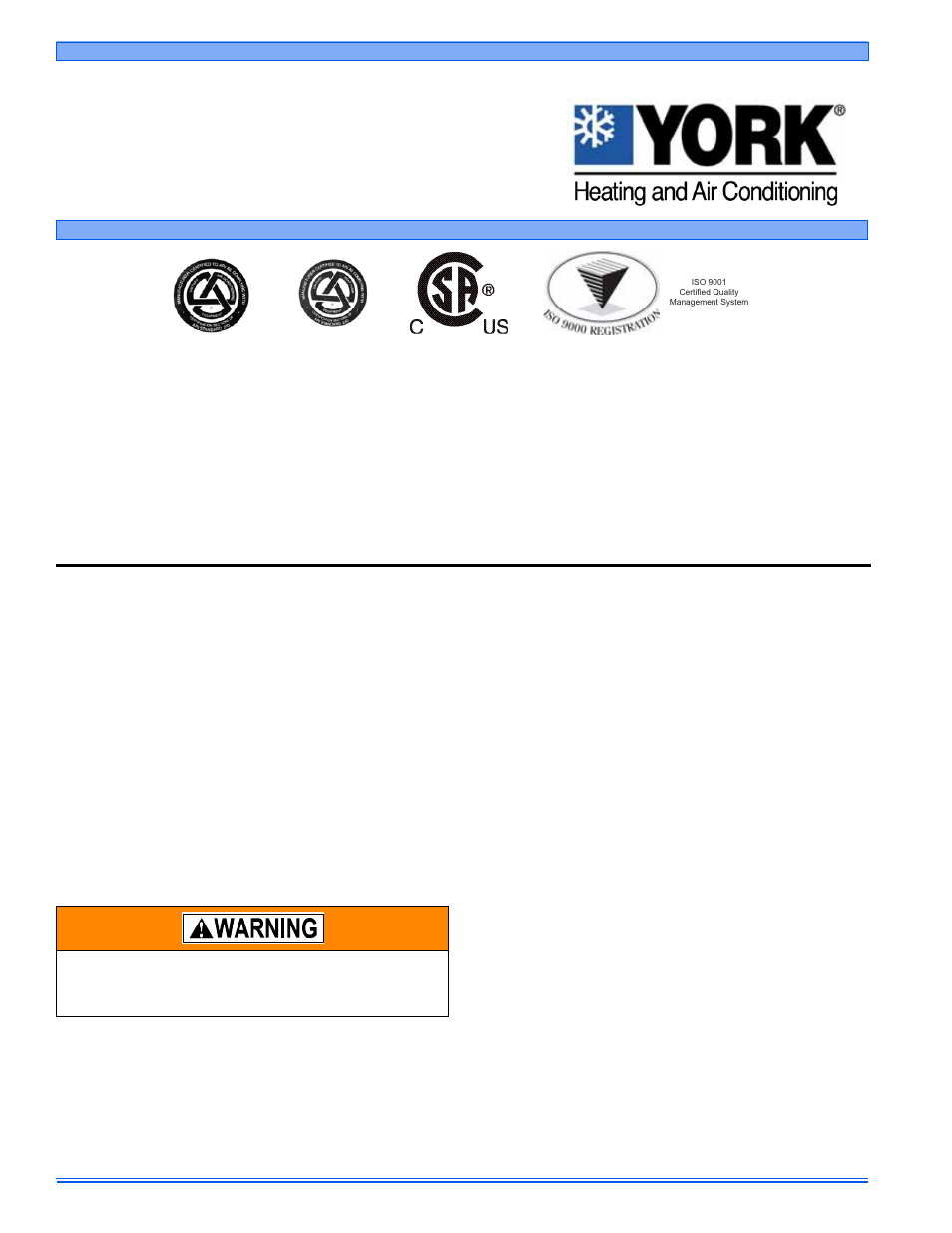 York 161038-YUM-A-1205 User Manual | 4 pages