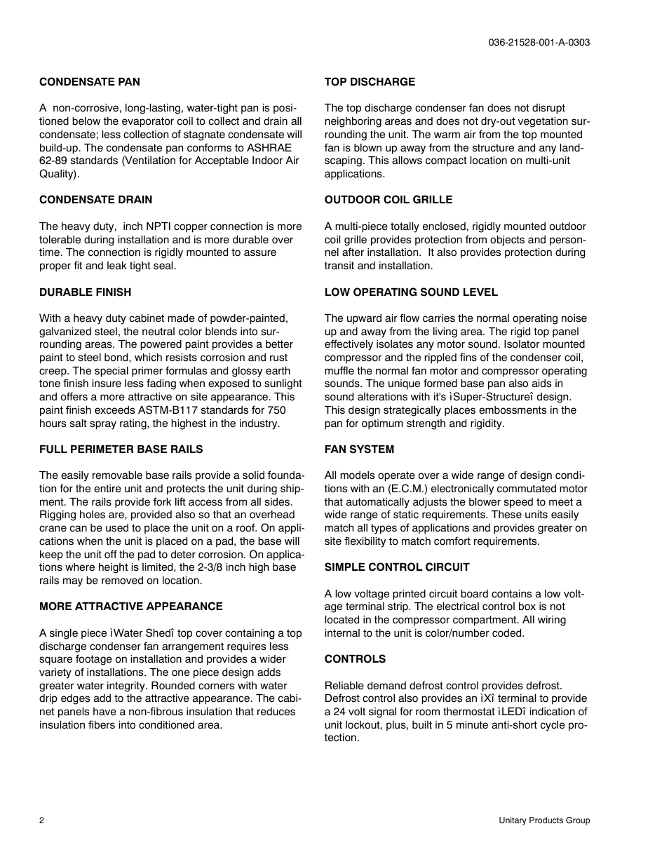 York B1HP024 THRU 048 User Manual | Page 2 / 28