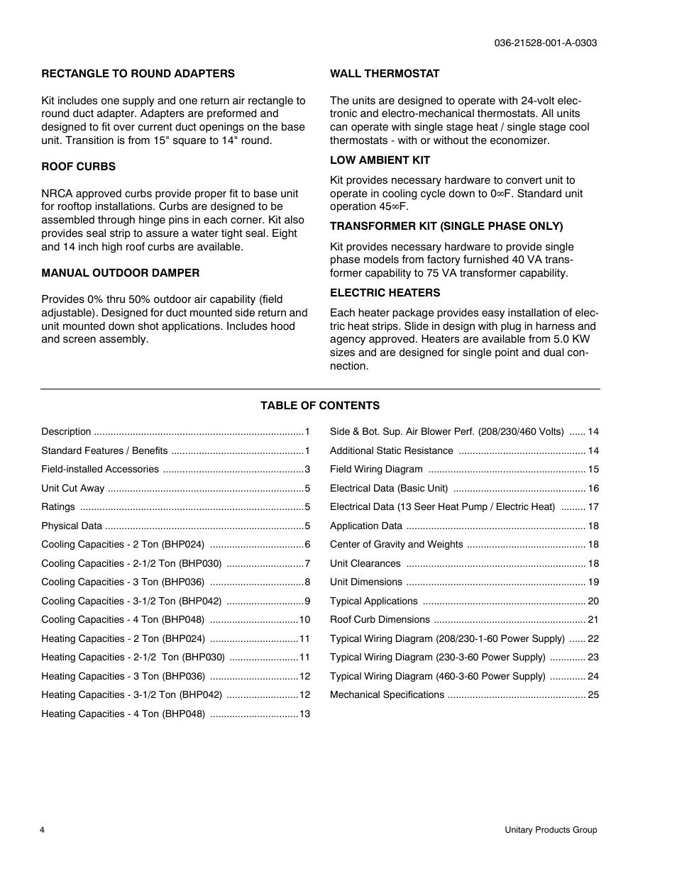 York B1HP024 THRU 048 User Manual | Page 4 / 28