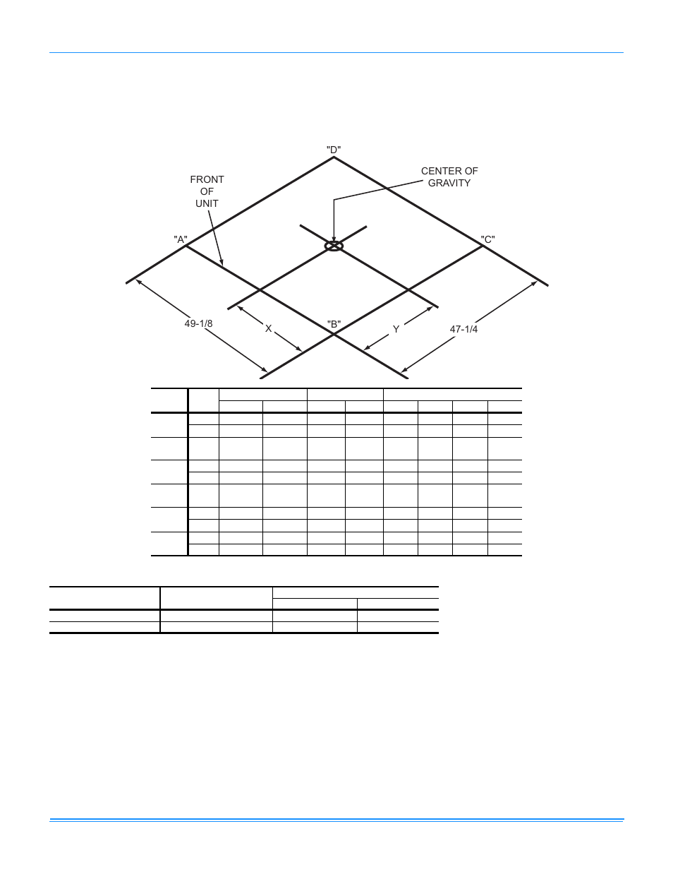 Weights and dimensions, Bhx and bhz unit weights, Unit accessory weights | York AFFINITY R-410A User Manual | Page 49 / 56