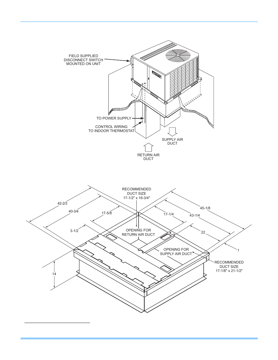 Unit typical roof curb installation, Unit accessory dimensions, Roof curb | York AFFINITY R-410A User Manual | Page 53 / 56