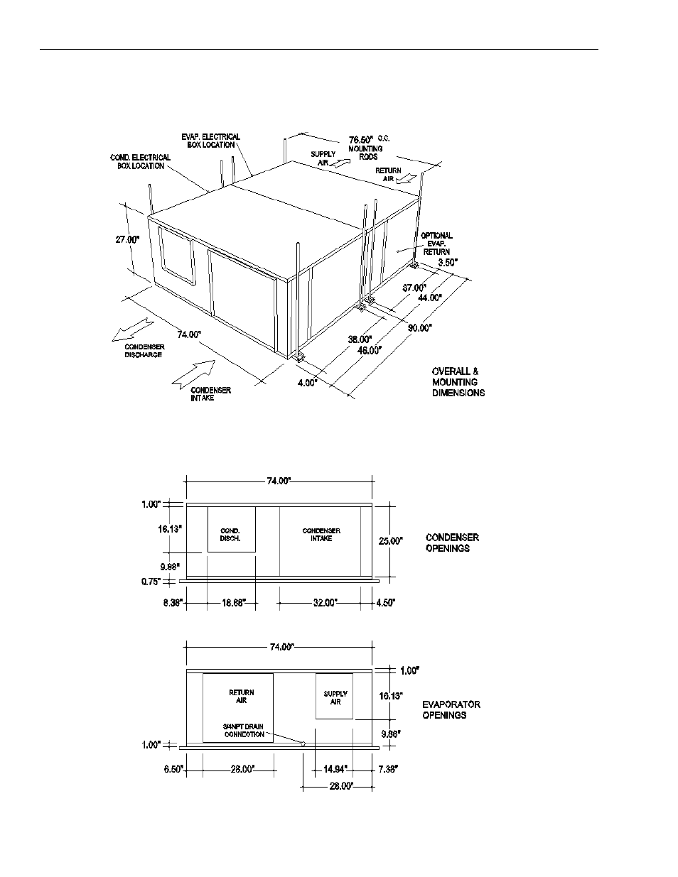 Figure 3: 8 to 10 unit dimensions | York D3HH 024 User Manual | Page 14 / 16