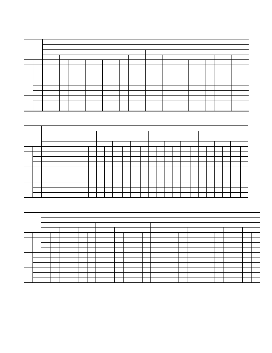 Table 6: cooling performance data - dhh060, Table 7: cooling performance data - dhh096, Table 8: cooling performance data - dhh120 | York D3HH 024 User Manual | Page 7 / 16