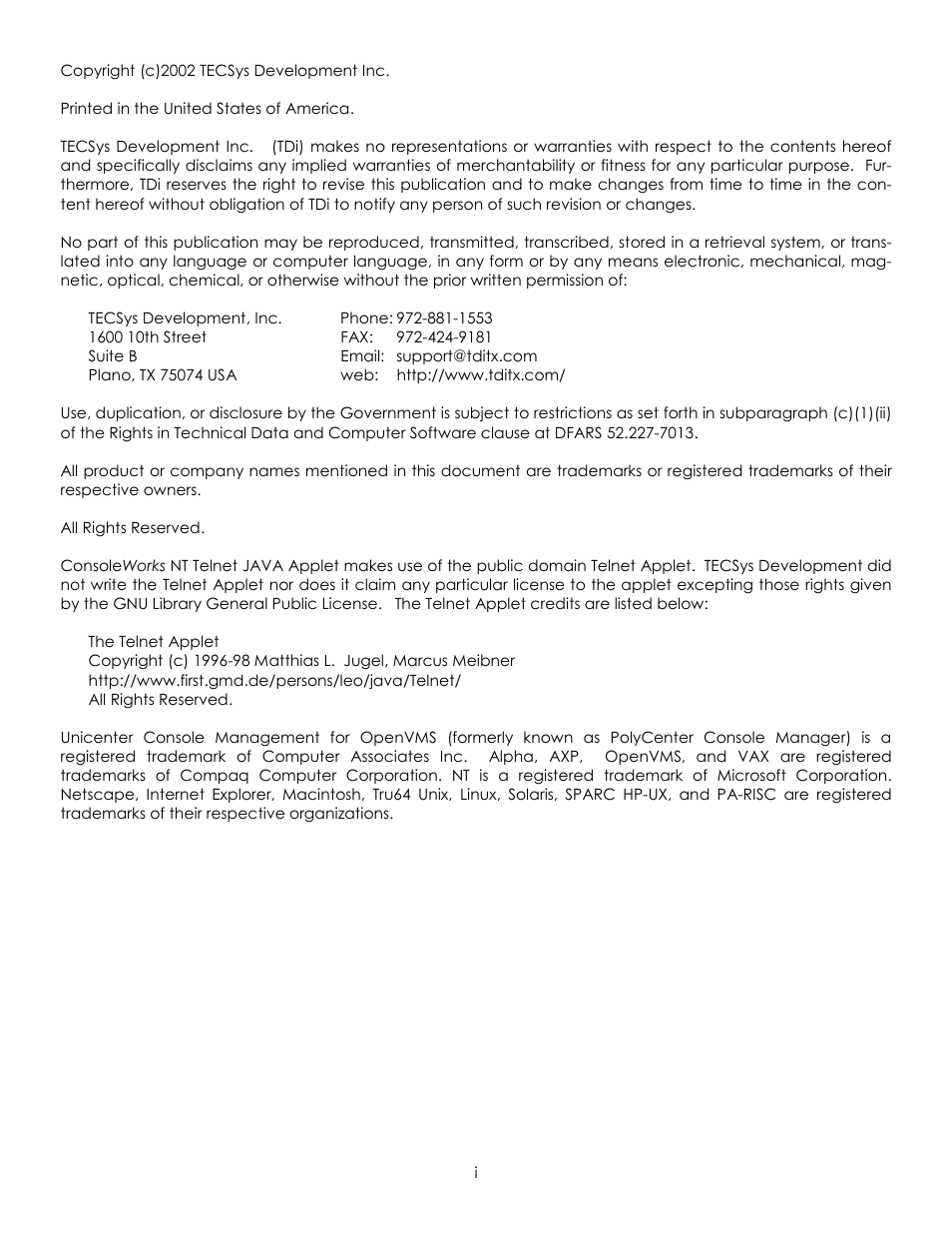 York Version 1.5.0 User Manual | Page 2 / 42